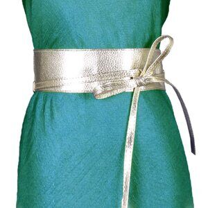 Women Faux Leather Obi Style Belt, Retro Lace Up Wide Wrap Waist Belt 6763